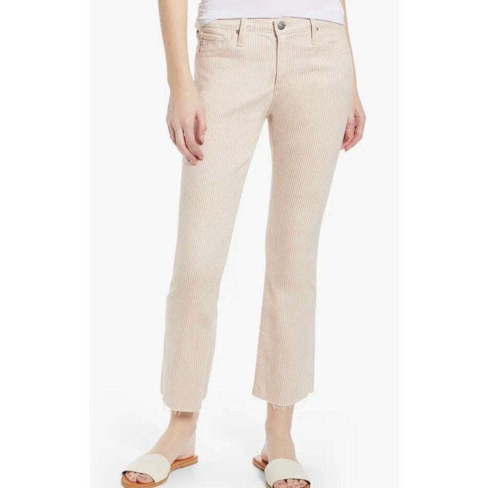 Ag Adriano Goldshmied Jodi crop pinstripe jean size 27